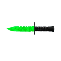Emerald-Bayonet Knife - Roblox Da Hood Trade | Traderie