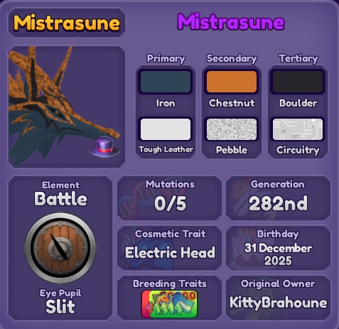 Mistrasune Color Mistrasune - Roblox Dragon Adventures Trade | Traderie