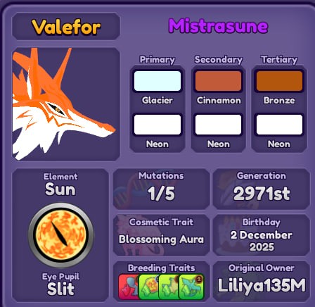 Mistrasune Color Mistrasune - Roblox Dragon Adventures Trade | Traderie