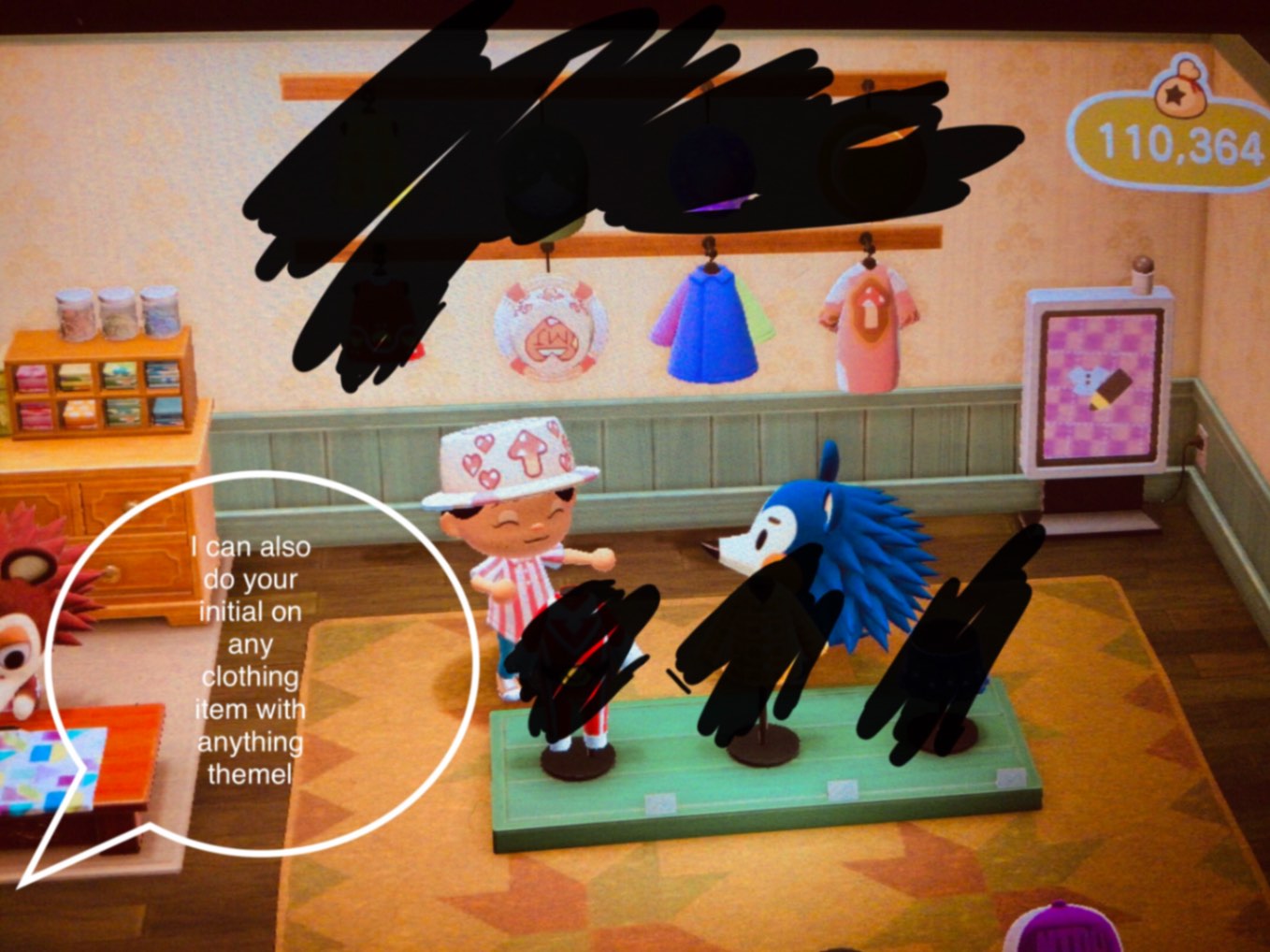 Hang Custom Designs in Able Sister's Shop Trade Animal Crossing New