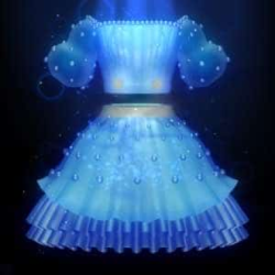 water fairy dress A dreamy lilac-blue fairy gown with butterfly details, side bows, and –  www.liandli.in