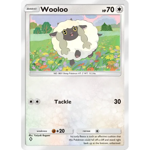 pokemon cards wooloo POKMON CARD GAME S7D 054/067 C Colorless Knock Over (30) You may discard a Stadium in play. Hop's Wooloo #170 Prices |